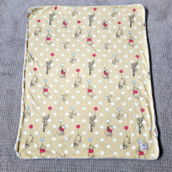 Disney Winnie the Pooh Friends Yellow Pram Blanket Balloon Spot Cath Kidston - Picture 2 of 7